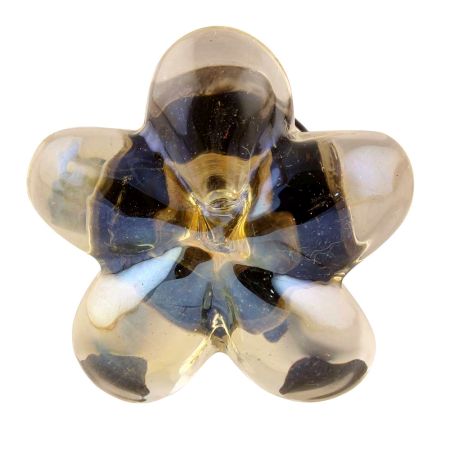 Yellow Glass Flower Wine Stopper 